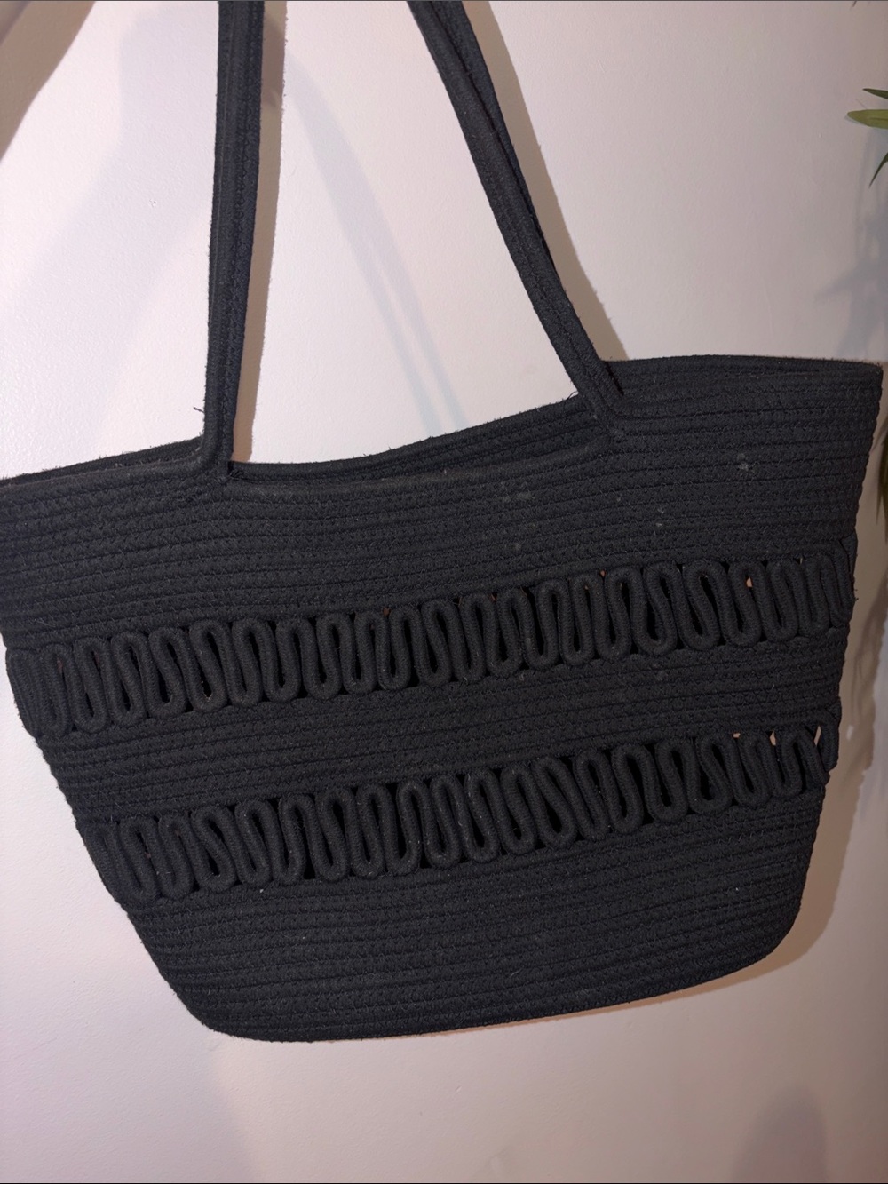 Black Woven Tote Bag - Classic Everyday Carry